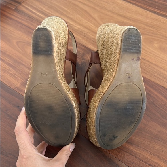 G by Guess Brown Crisscross Wedges - Picture 5 of 5